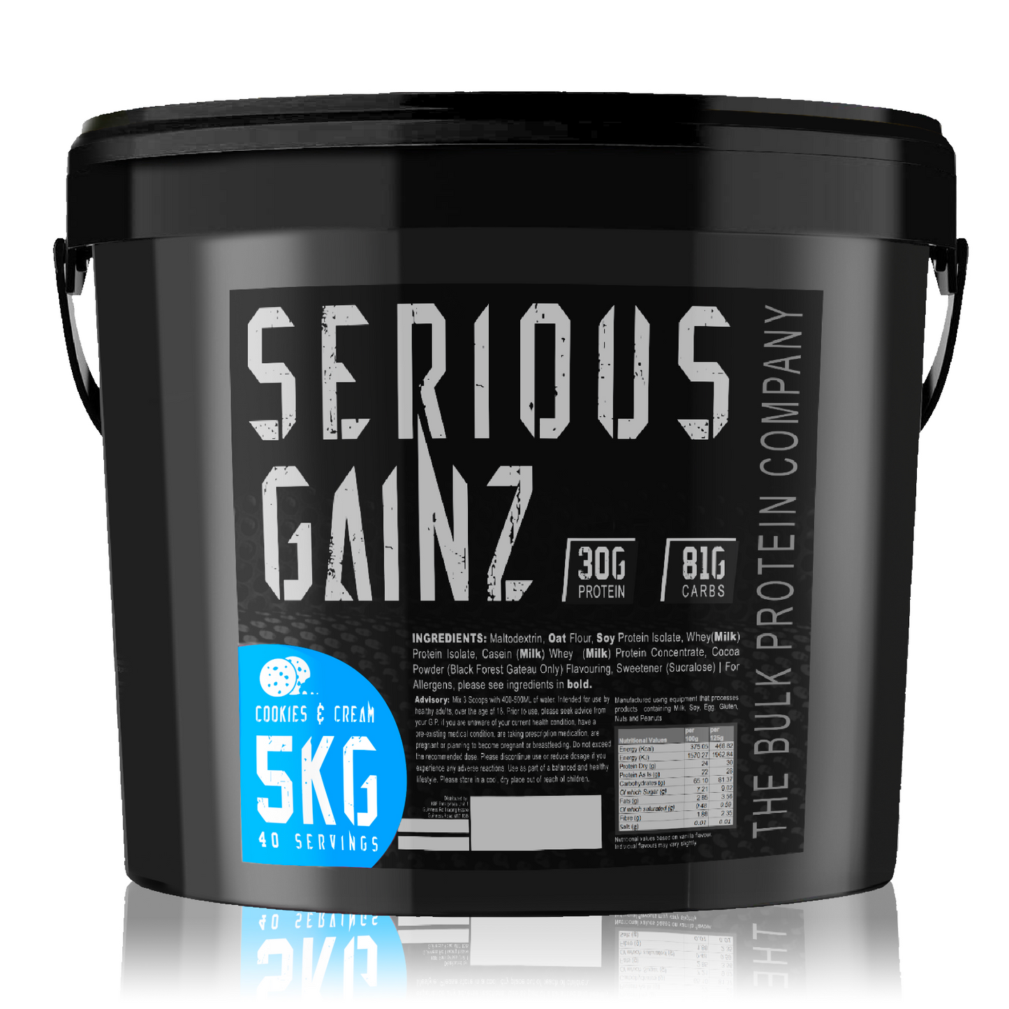 The Bulk Protein Company Serious Gainz Mass Gainer - Free Next Day Delivery